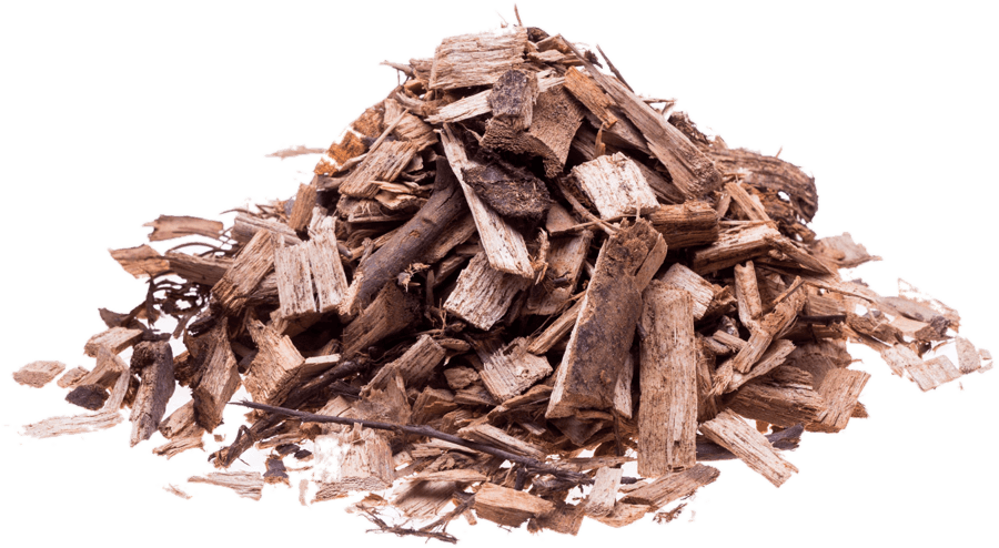 Waldhackschnitzel mit Rindenanteil
