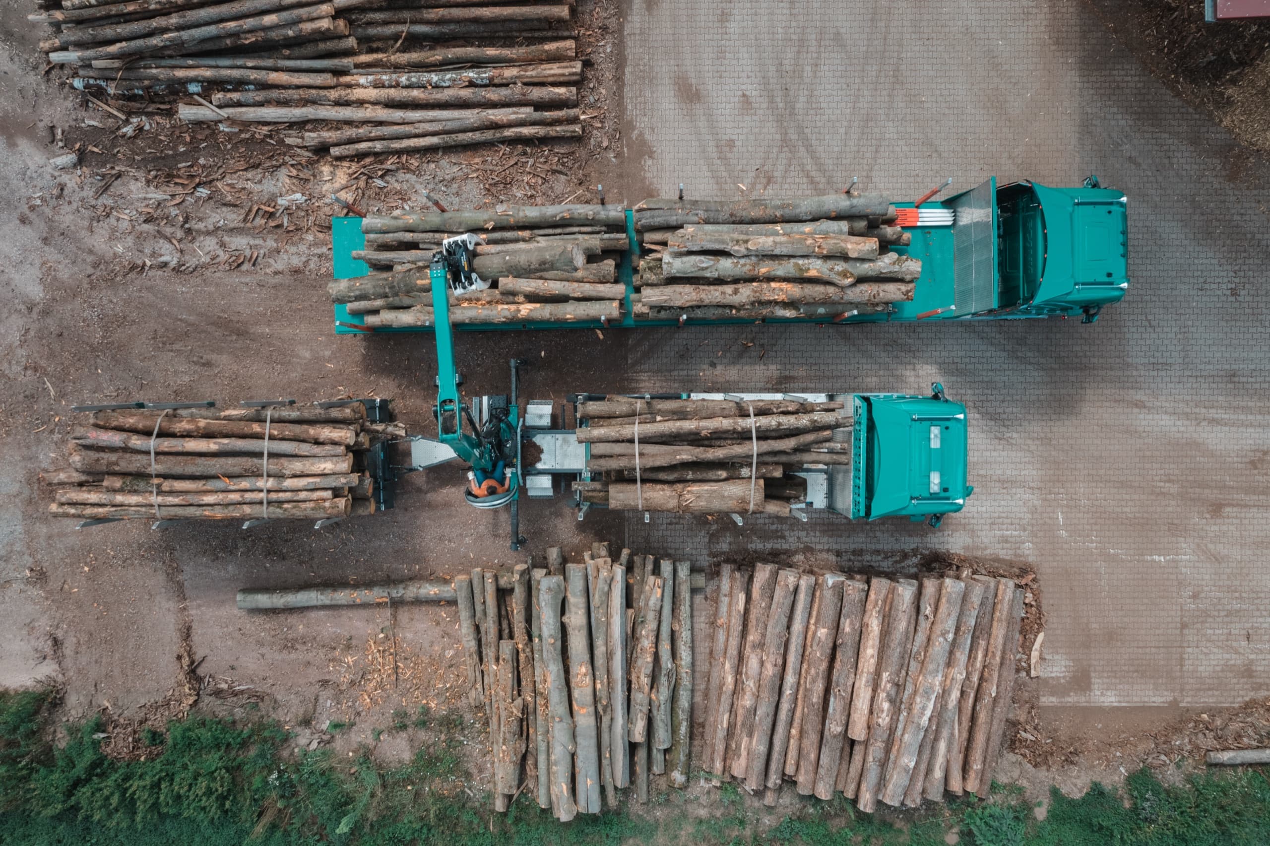 Betriebsgelände von Holz Ziegler aus der Luft